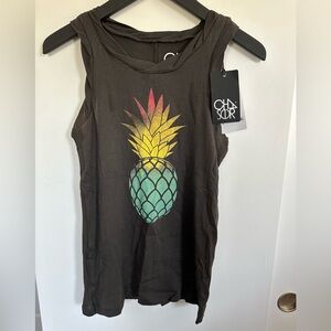 NWT Chaser Pineapple Tank Top Girls Size 14 (Could Fit Women’s Size XS)